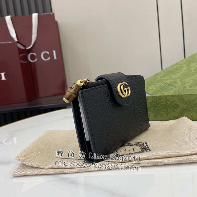 Gucci專櫃古馳最新款Marmont系列錢夾拉鏈中夾錢包 jh2098型號：739498